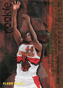 1995-96 Fleer Basketball Alan Henderson #294 Rookie