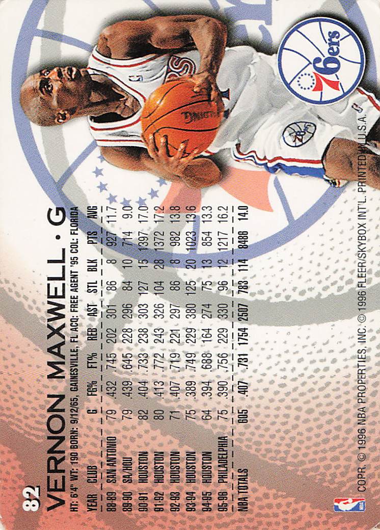 1996-97 Fleer European Basketball Vernon Maxwell #82