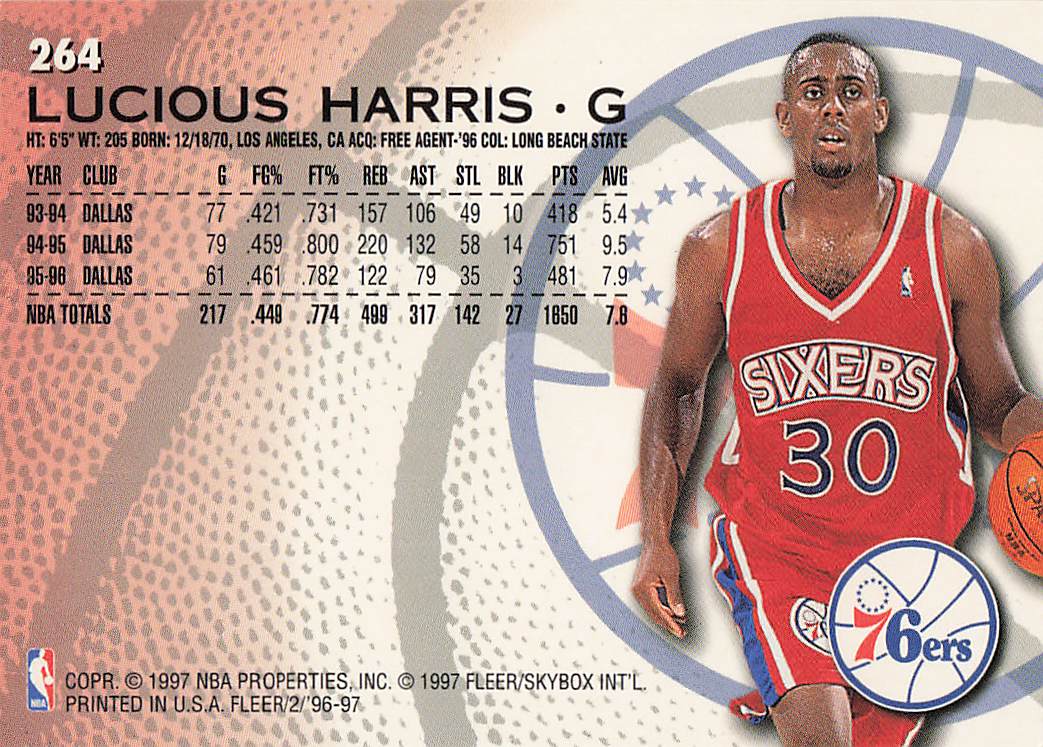 1996-97 Fleer Basketball Lucious Harris #234