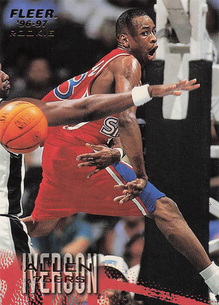 1996-97 Fleer Basketball Allen Iverson #235 Rookie