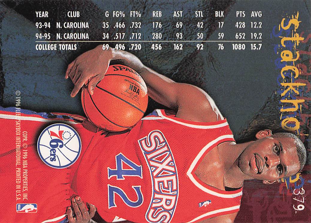 1995-96 Fleer European Basketball Jerry Stackhouse #379 Rookie