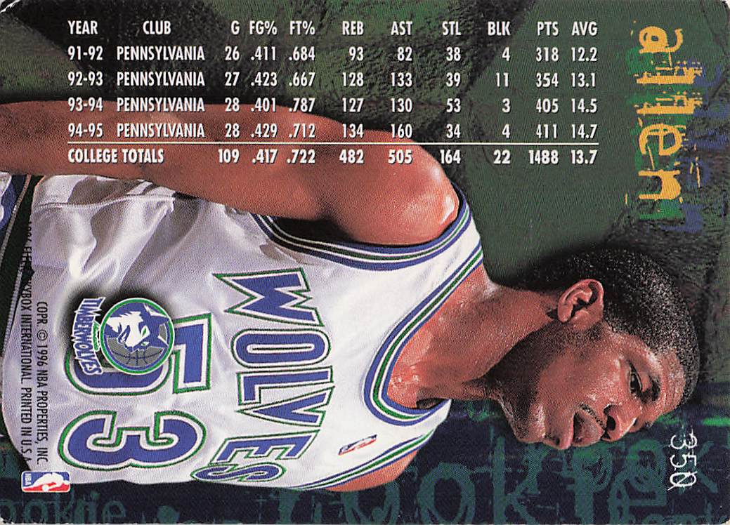 1995-96 Fleer Basketball Jerome Allen #281 Rookie