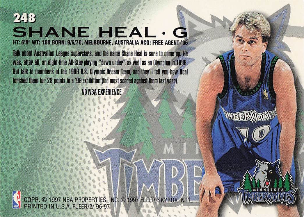 1996-97 Fleer European Basketball Shane Heal #248 Rookie