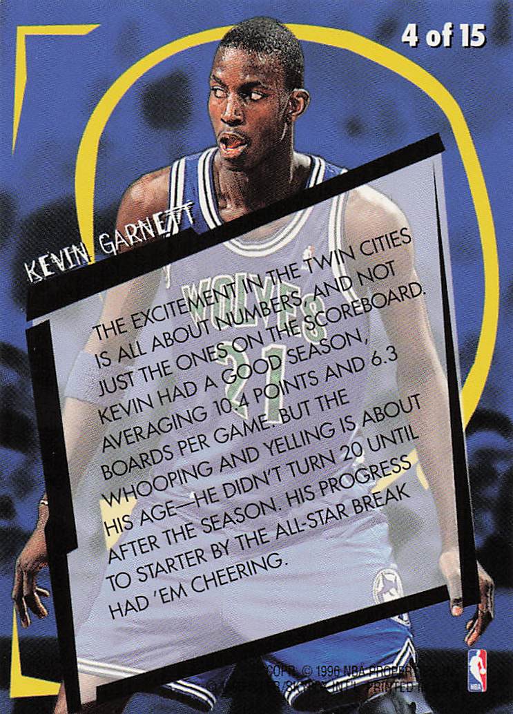 1996-97 Fleer European Basketball Rookie Rewind Kevin Garnett #4