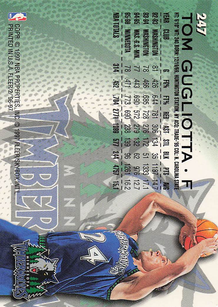 1996-97 Fleer Basketball Tom Gugliotta #217