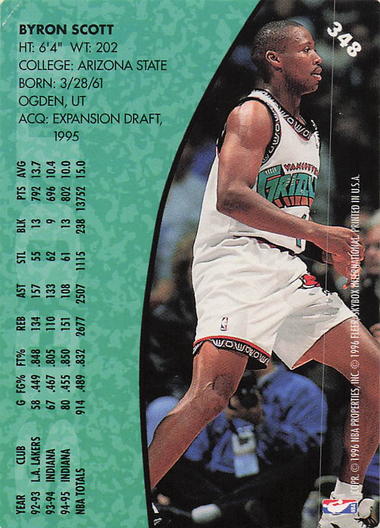 1995-96 Fleer Basketball Byron Scott #279