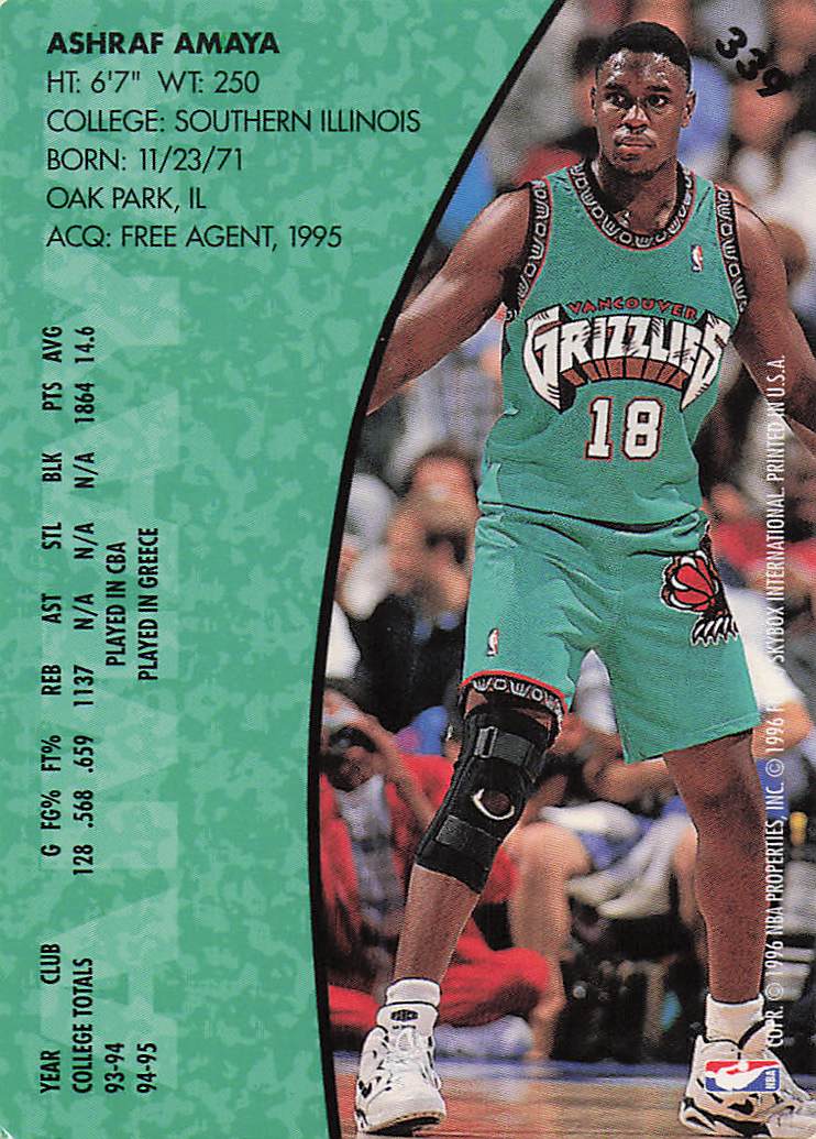1995-96 Fleer Basketball Ashraf Amaya #270