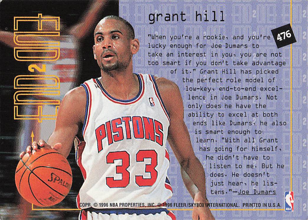 1995-96 Fleer European Basketball Grant Hill #476