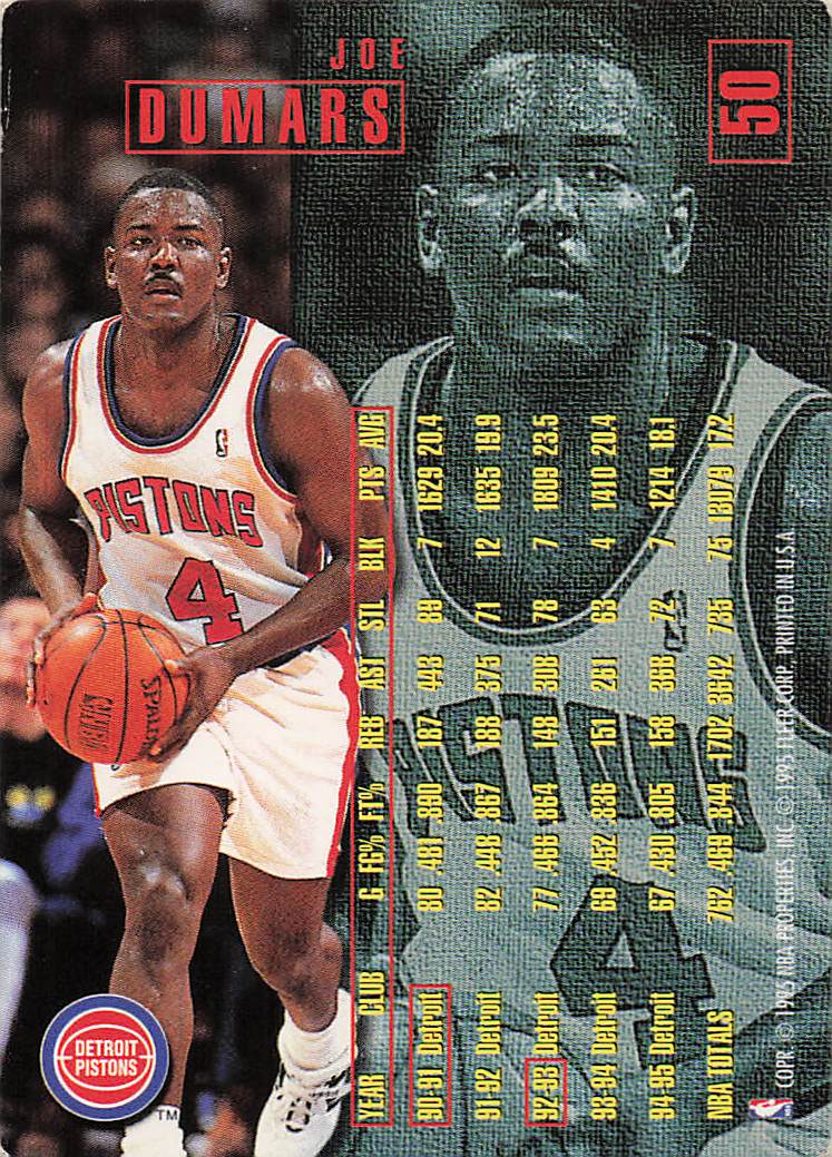 1995-96 Fleer European Basketball Joe Dumars #50
