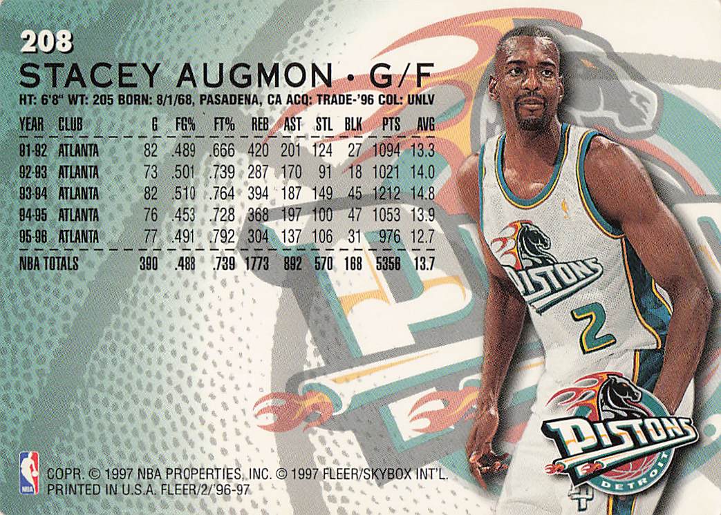1996-97 Fleer European Basketball Stacey Augmon #208