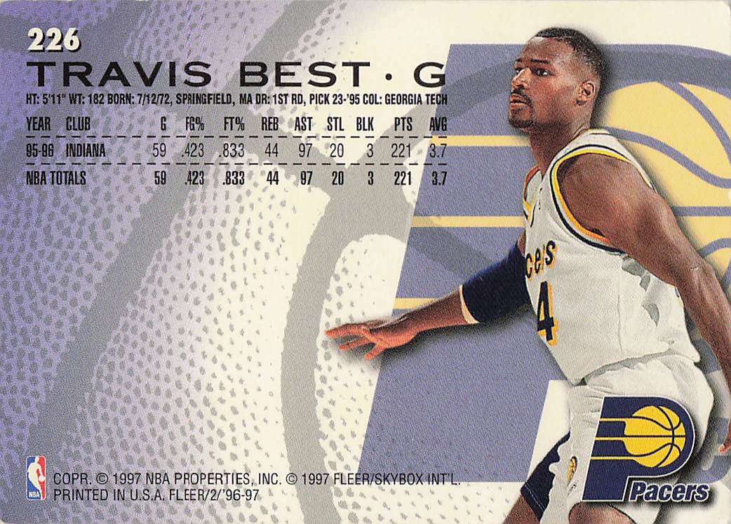1996-97 Fleer Basketball Travis Best #196