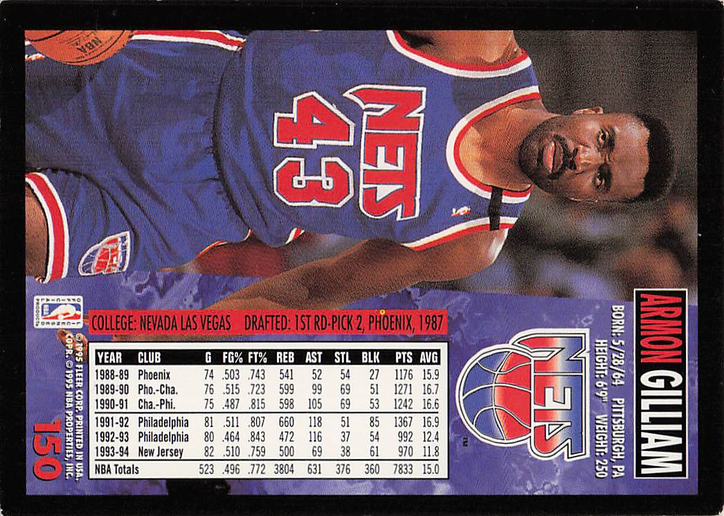 1994-95 Fleer European Basketball Armon Gilliam #150