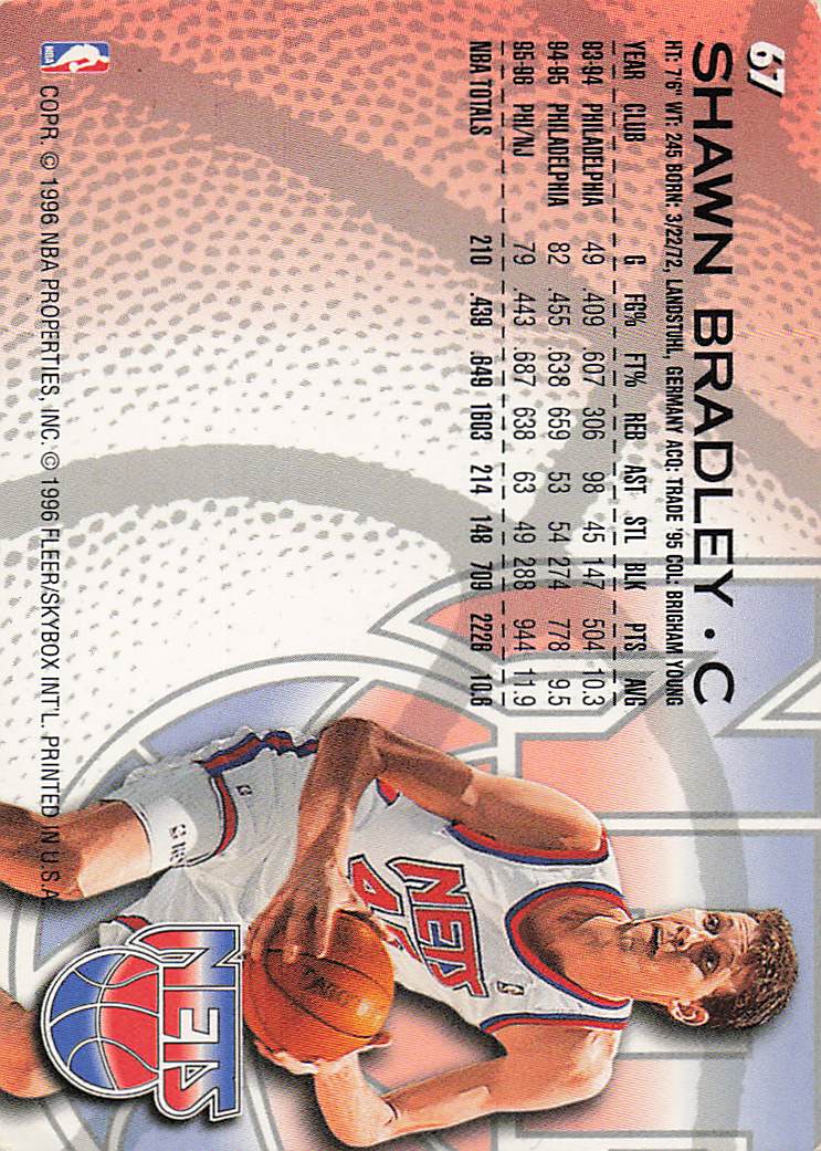 1996-97 Fleer Basketball Shawn Bradley #67