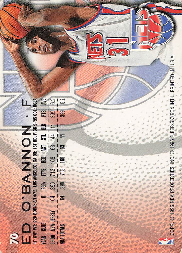 1996-97 Fleer Basketball Ed O'Bannon #70