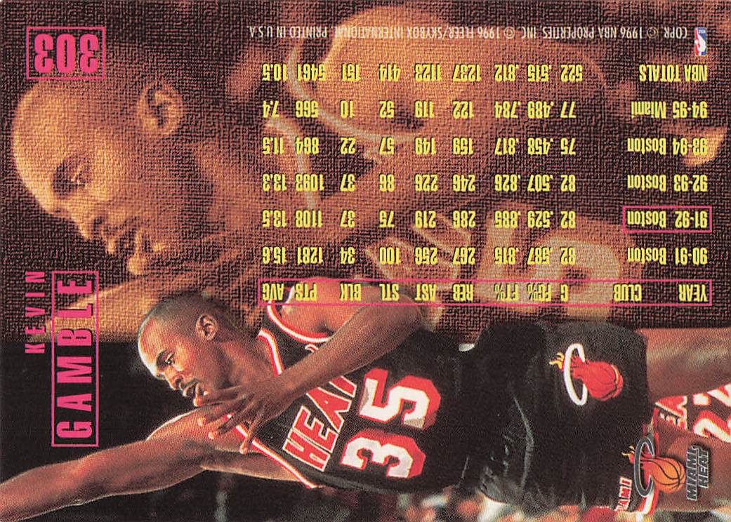 1995-96 Fleer Basketball Kevin Gamble #234