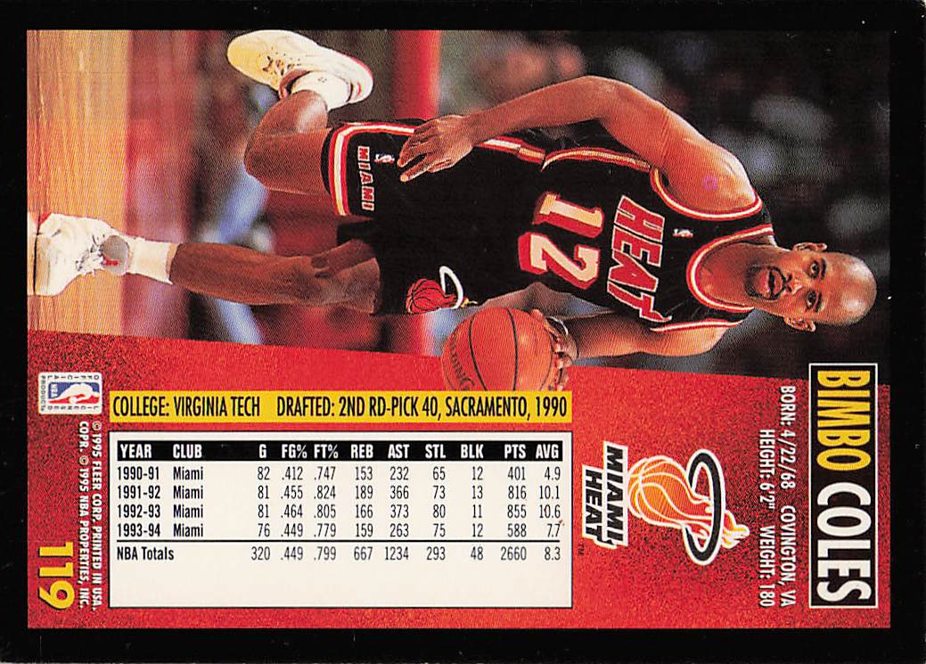1994-95 Fleer European Basketball Bimbo Coles #119