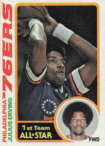 1978-79 Topps Basketball Julius Erving #130