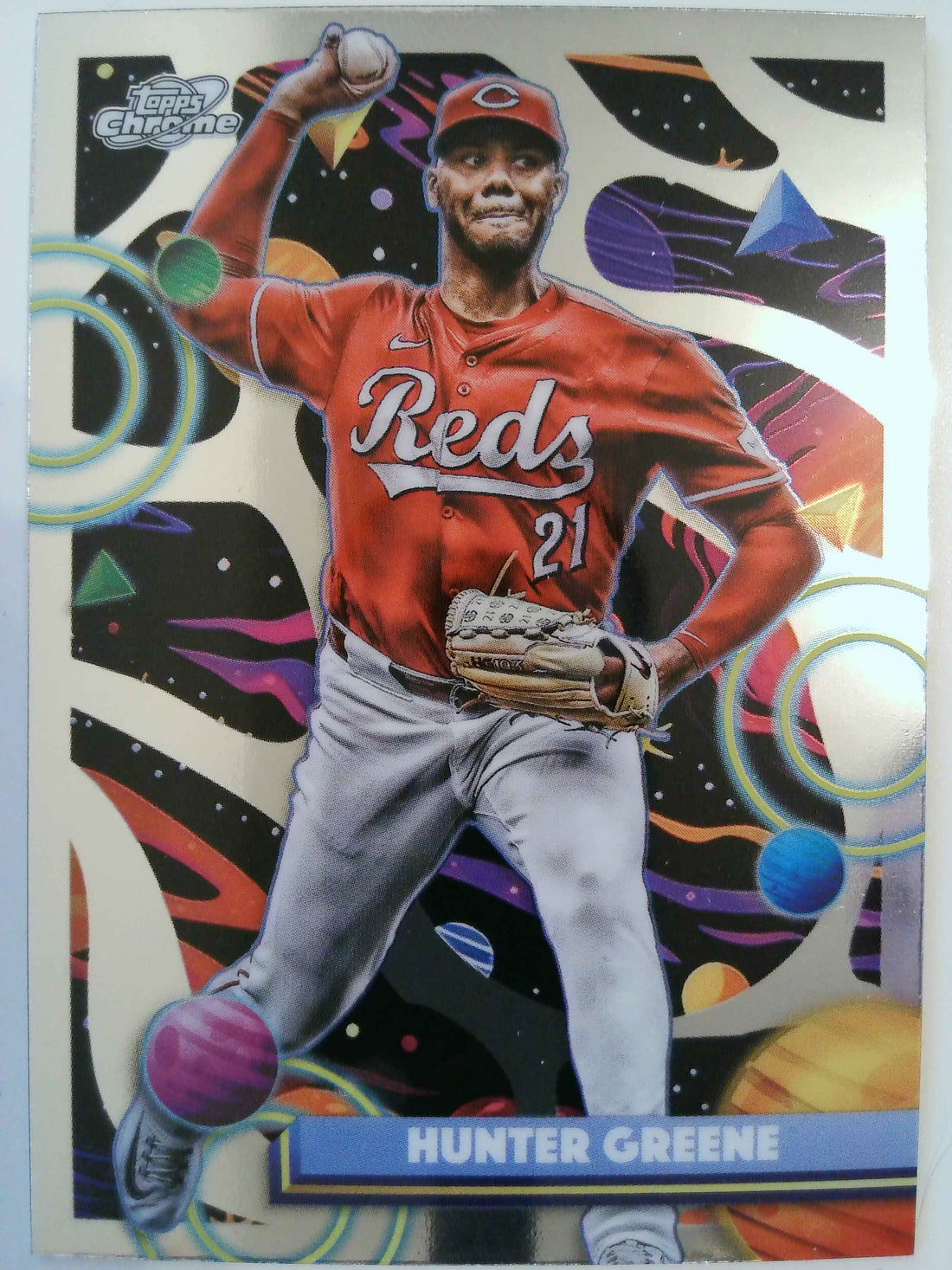 2025 Topps Chrome Cosmic Baseball Hunter Greene #81