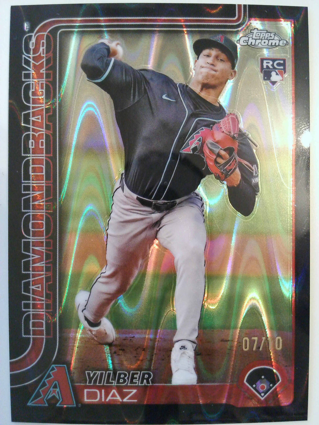 2025 Topps Chrome Baseball Black Lava Refractors 07/10 Yilber Diaz #8 Rookie