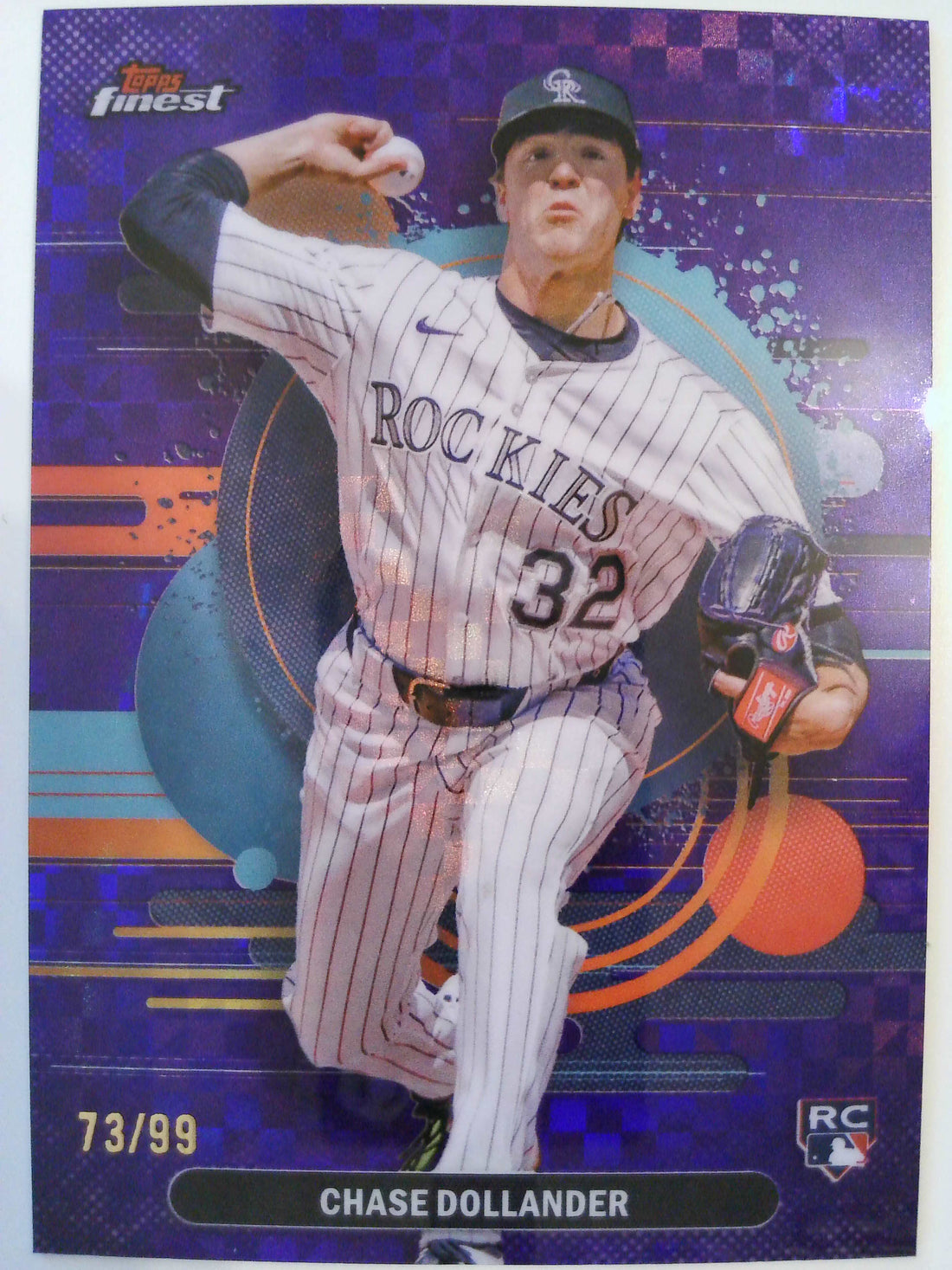 2025 Finest Baseball Purple Checkerboard 73/99 Chase Dollander #160 Rookie