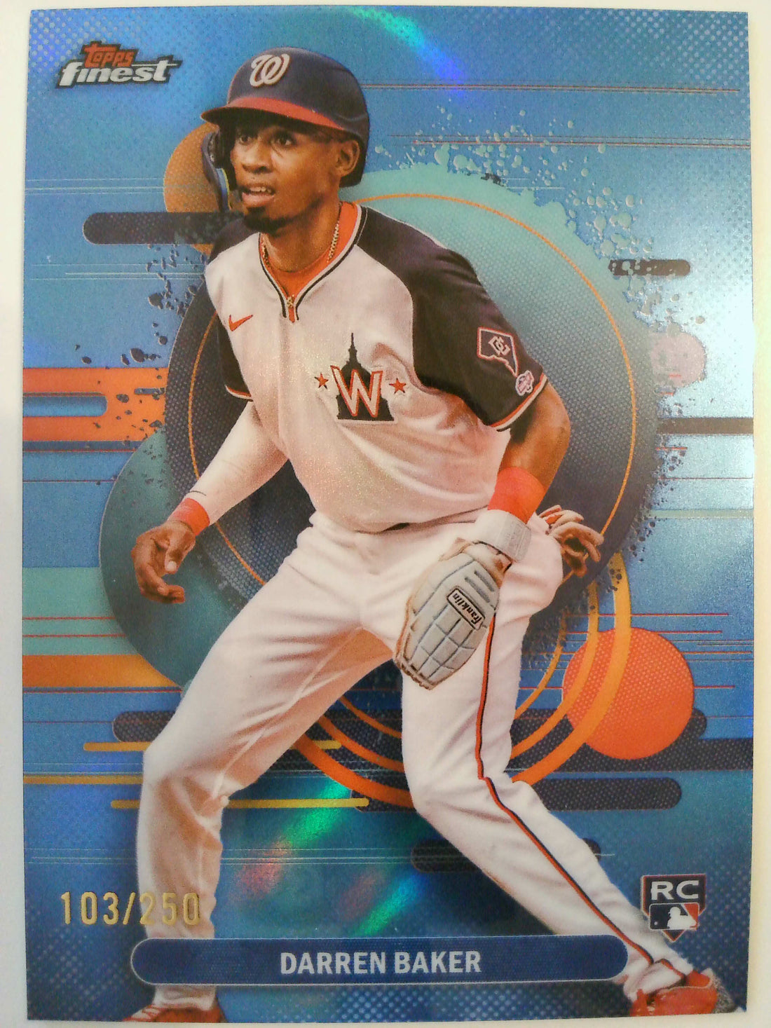 2025 Finest Baseball Sky Blue 103/250 Darren Baker #156 Rookie