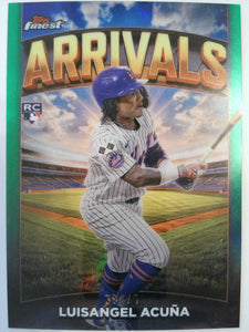 2025 Finest Baseball Arrivals Green 39/75 Luisangel Acuña #A-12