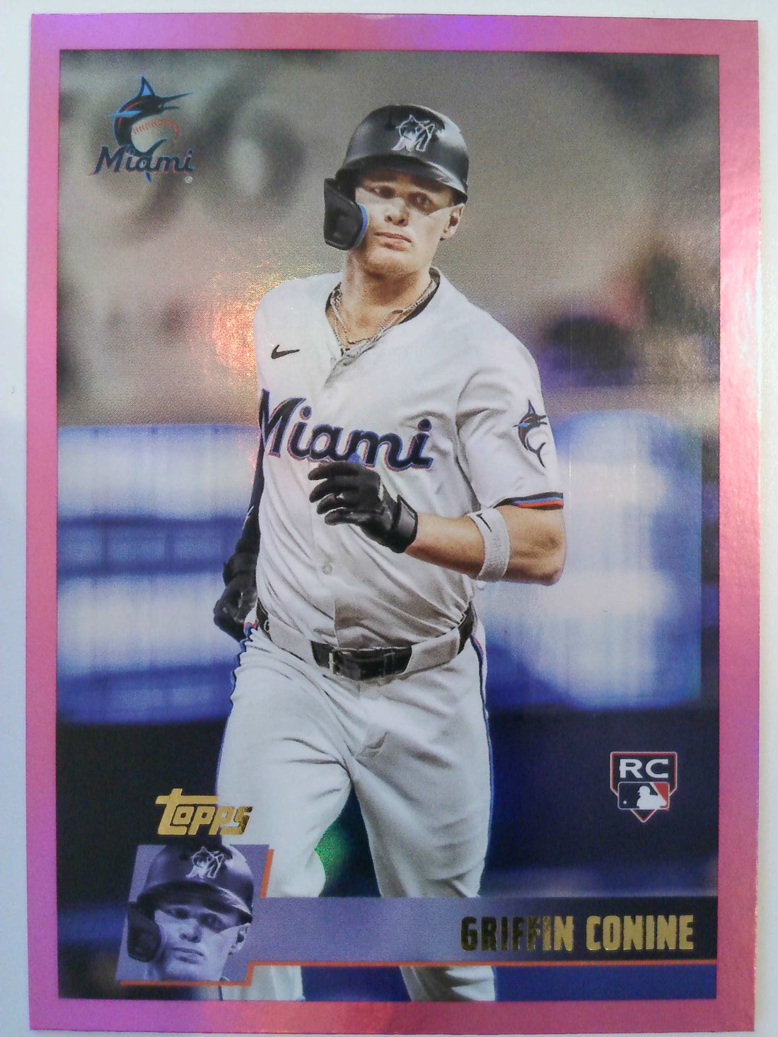 2025 Topps Archives Baseball Pink Foilboard Griffin Conine #123 Rookie
