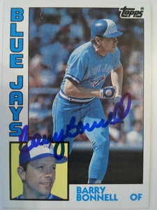 1984 Topps Baseball Barry Bonnell (Autograph) #302