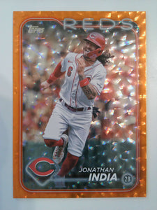 2024 Topps Baseball Orange Crackle Foil 203/299 Jonathan India #177