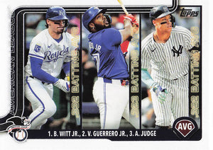 2025 Topps American League Leaders AVG (Witt Jr. / Guerrero Jr. / Judge) #345