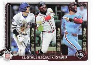 2025 Topps Baseball National League Leaders HR (Ohtani / Ozuna /Schwarber) #144