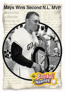 1993 Upper Deck Baseball Baseball Heroes: Willie Mays Willie Mays #50