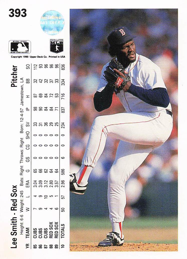 1990 Upper Deck Baseball Lee Smith #393