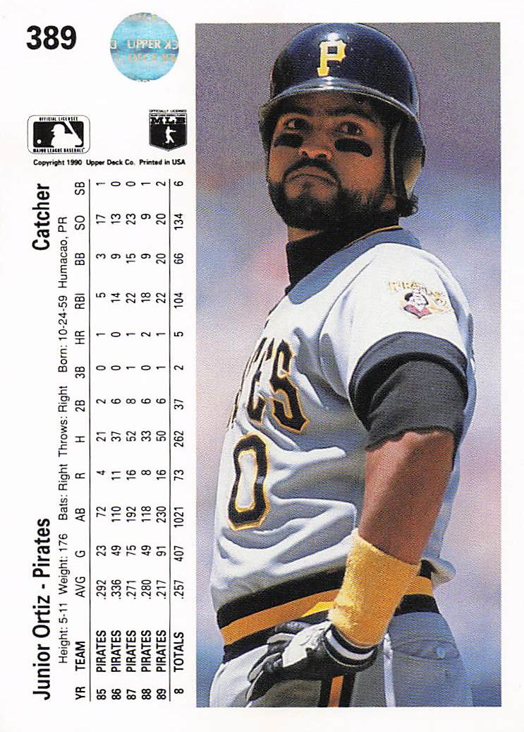 1990 Upper Deck Baseball Junior Ortiz #389