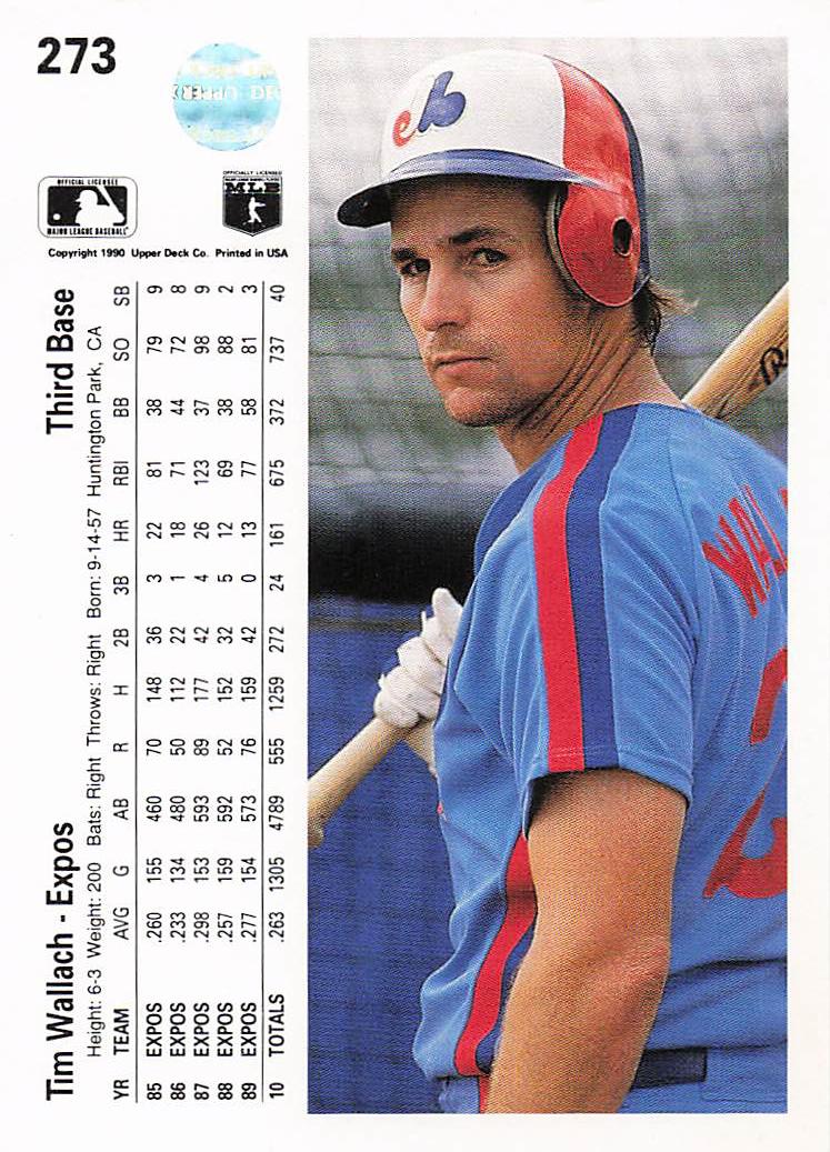 1990 Upper Deck Baseball Tim Wallach #273