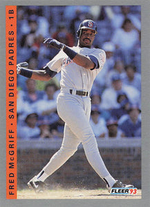 1993 Fleer Baseball Fred McGriff #143