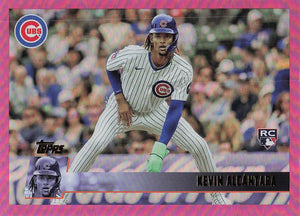 2025 Topps Archives Baseball Pink Foilboard Kevin Alcántara #101 Rookie