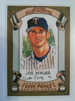 2007 Topps Allen & Ginter Baseball Dick Perez Sketches Joe Mauer #17