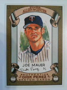 2007 Topps Allen & Ginter Baseball Dick Perez Sketches Joe Mauer #17