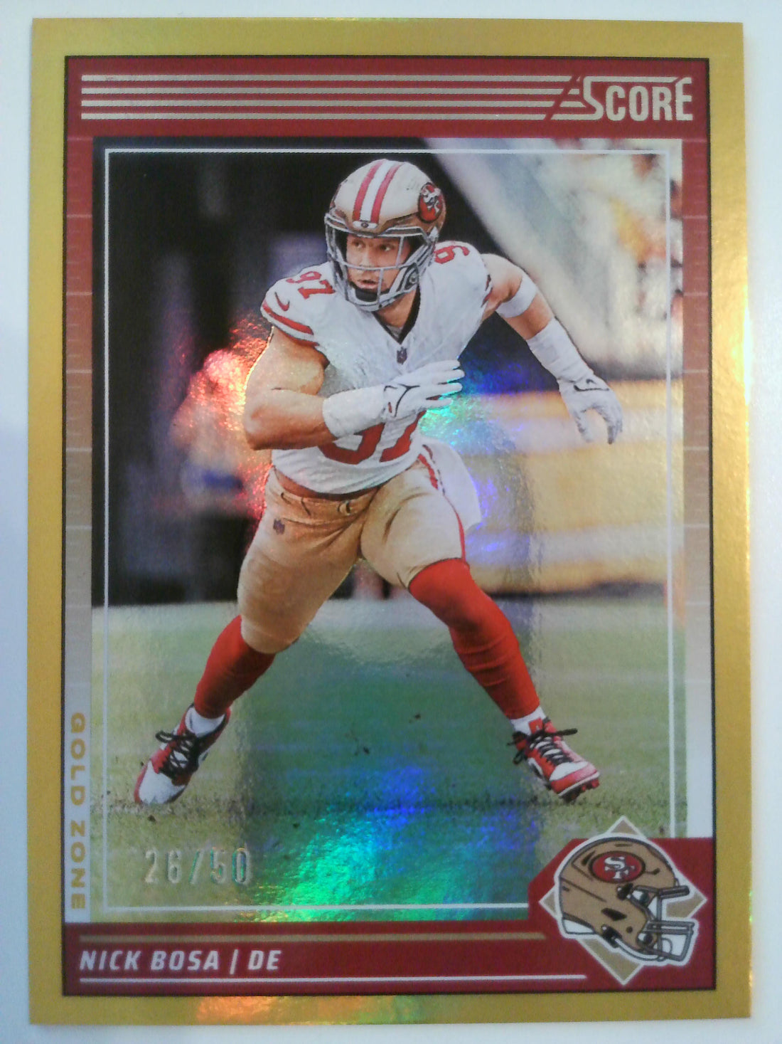2024 Score Football Gold Zone 26/50 Nick Bosa #248