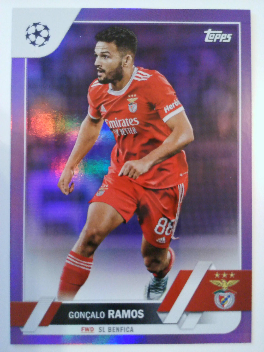 2022-23 Topps UEFA Club Competitions Purple Foil 14/75 Gonçalo Ramos #181