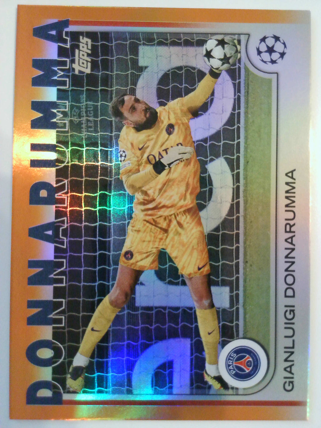 2024-25 Topps UEFA Club Competitions Orange Foil 13/25 Gianluigi Donnarumma #163