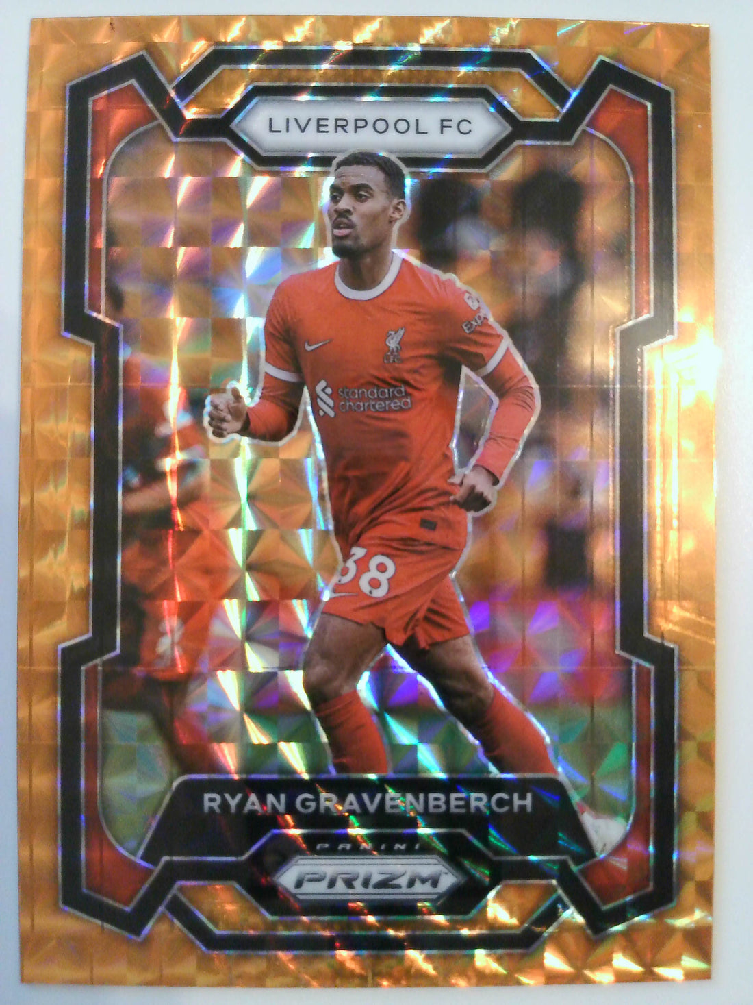 2023-24 Panini Prizm Premier League Soccer Orange Mosaic Ryan Gravenberch #89