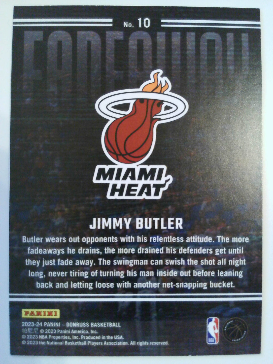 2023-24 Donruss Basketball Fadeaway Jimmy Butler #10