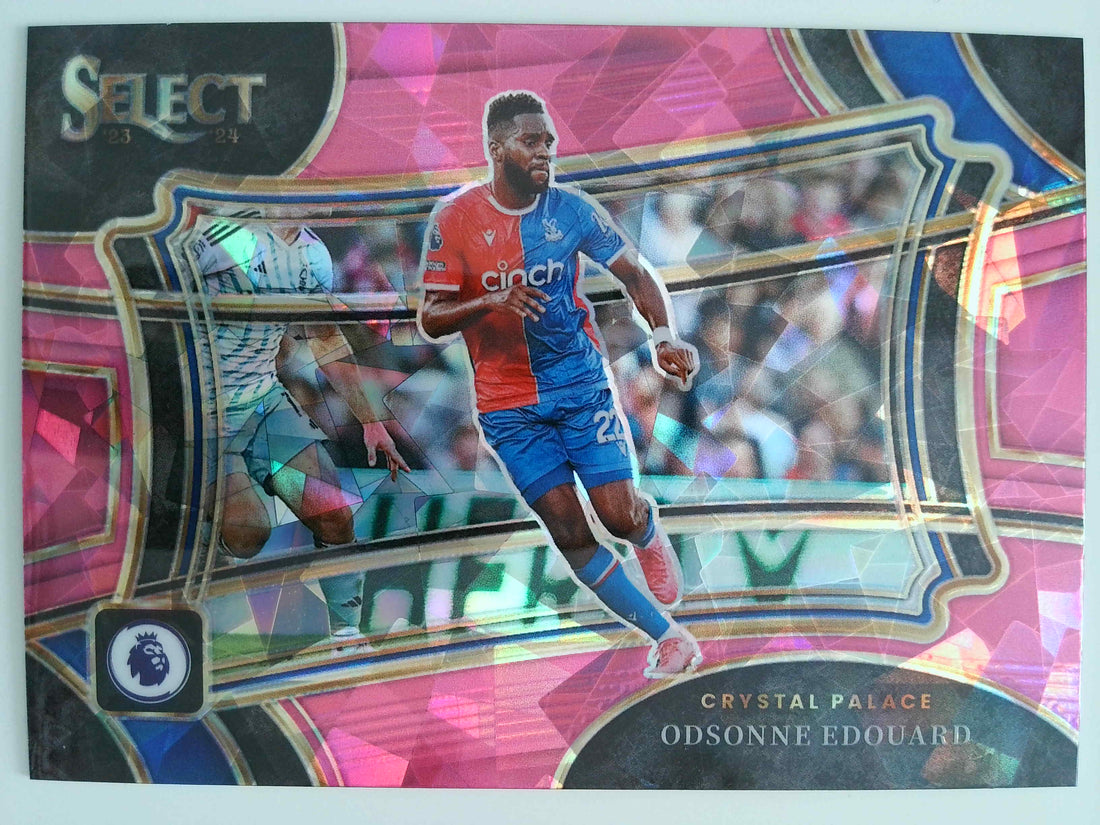 2023-24 Panini Select Premier League Pink Ice Soccer Odsonne Edouard #208