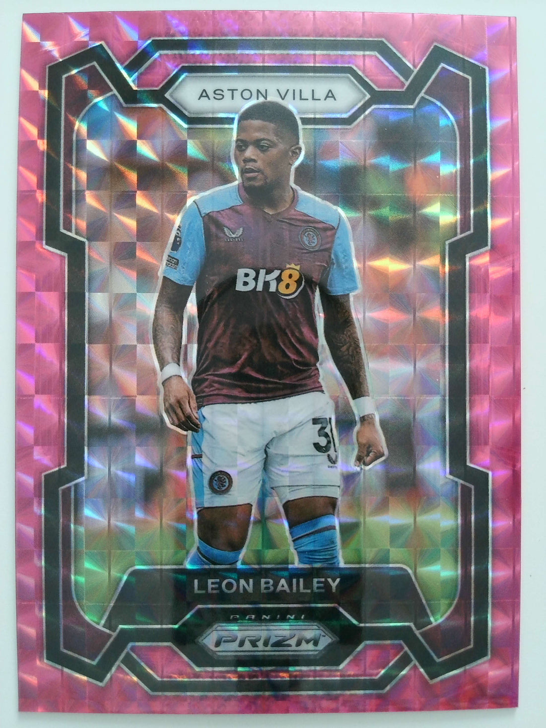 2023-24 Panini Prizm Premier League Soccer Pink Mosaic Leon Bailey #110