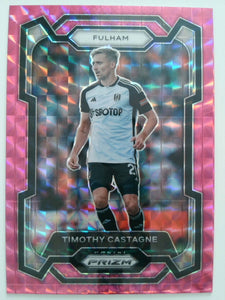 2023-24 Panini Prizm Premier League Soccer Pink Mosaic Timothy Castagne #156