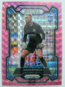 2023-24 Panini Prizm Premier League Soccer Pink Mosaic Jason Steele #91 Rookie