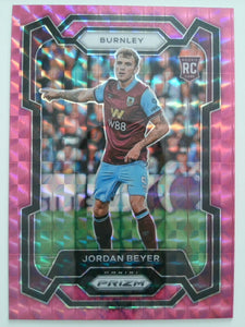 2023-24 Panini Prizm Premier League Soccer Pink Mosaic Jordan Beyer #267 Rookie