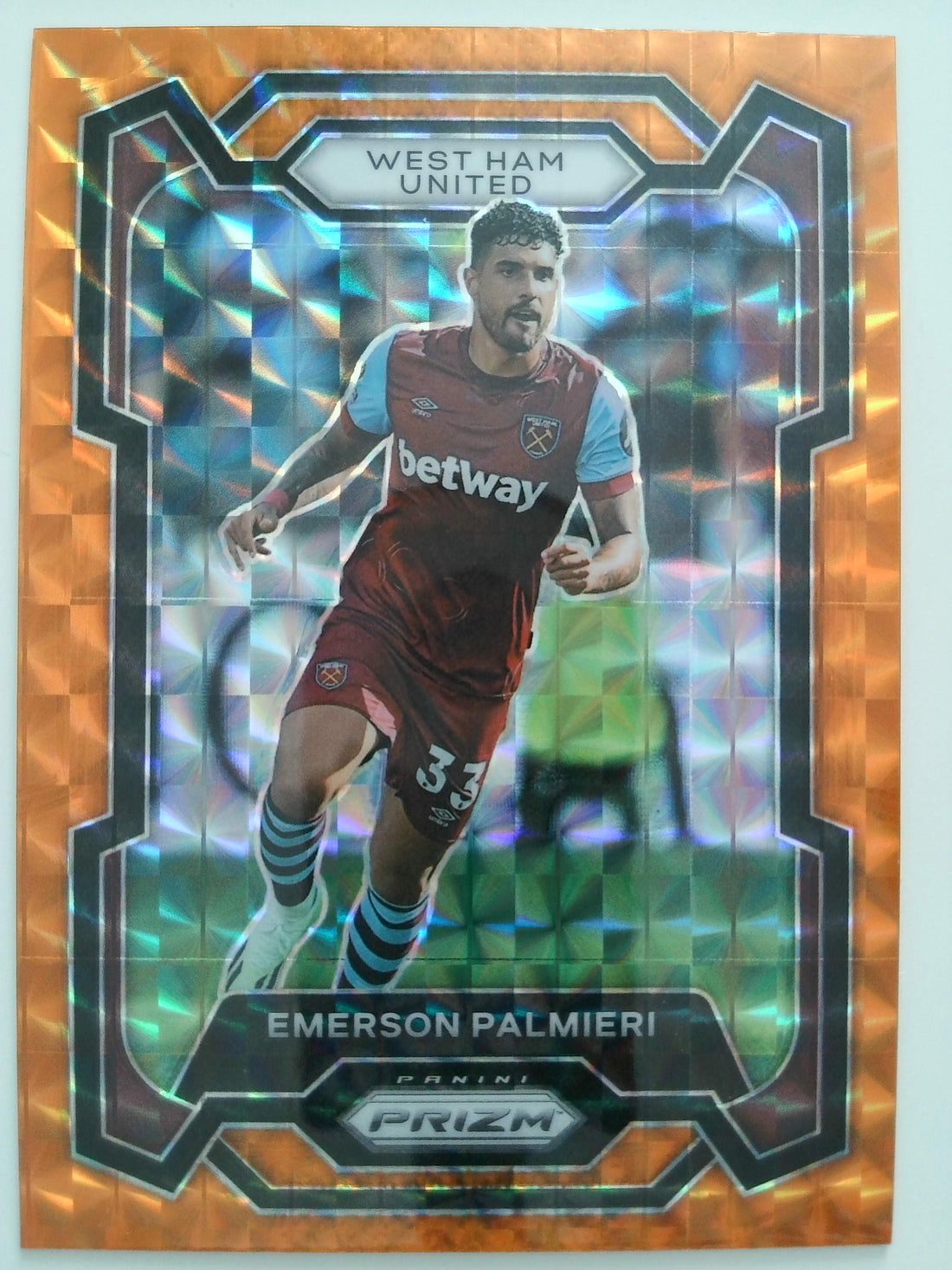 2023-24 Panini Prizm Premier League Soccer Orange Mosaic Emerson Palmieri #224